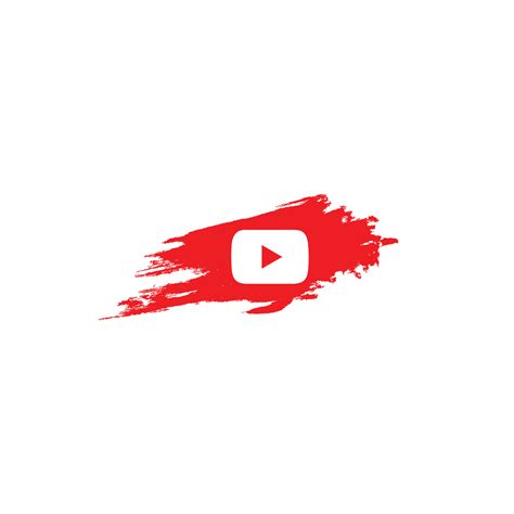 Youtube social media logo icon with watercolor brush, youtube ...