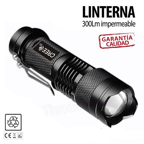 Mini Linterna LED táctica CREE de Alta Potencia Impermeable 300 LM