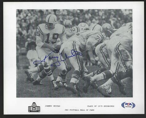 Johnny Unitas Baltimore Colts Signed Auto 8x10 Photo Psa Dna Certified