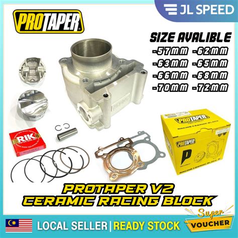 PROTAPER Y15 Y15ZR LC135 FZ150 CERAMIC RACING BLOCK KIT WITH DOME