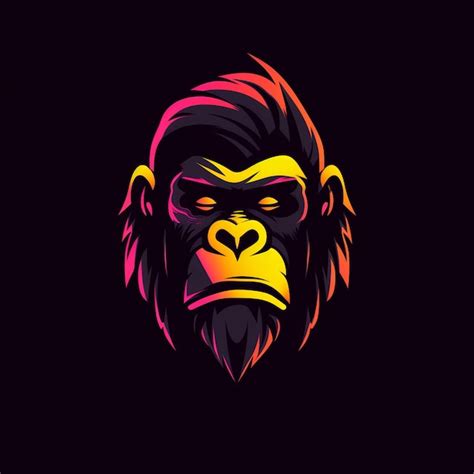 Premium Photo Simple Vector Gorilla Logo