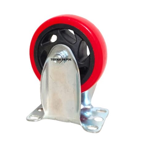 Jual Roda Pu Inch Mati Pelek Pvc Wheel Troly Polyurethane Heavy Duty