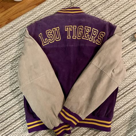 Vintage Rare Vintage Purple Lsu Varsity Letterman Jacket Grailed