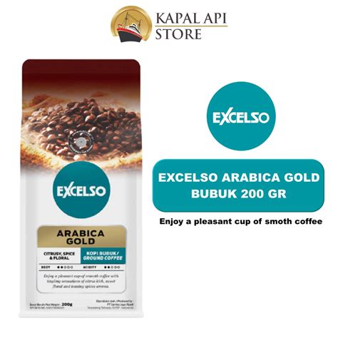 Excelso Arabica Gold Coffee 200 Gram Ground Bubuk Kapal Api Store