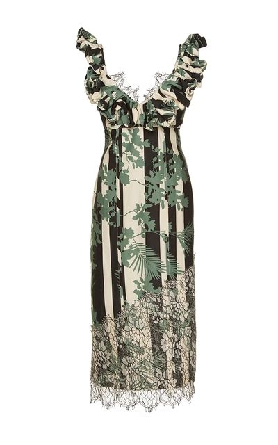 Johanna Ortiz Choco Ruffled Scoop Neck Dress Modesens