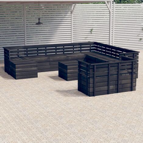 Maison Du Monde Set Divani Da Giardino Su Pallet 10 Pz Legno