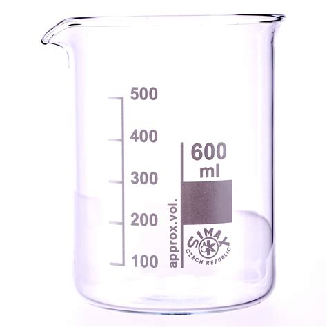 PP053484AD Simax Glass Beaker Squat Form Pack Of 10 600ml