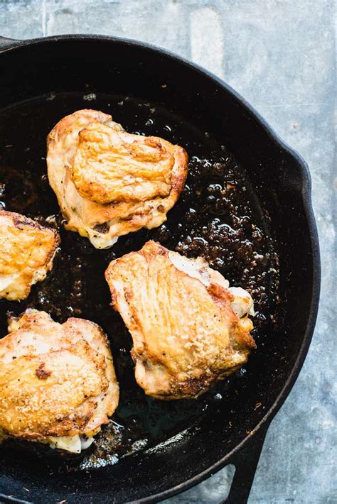 Cast Iron Skillet Chicken Thighs Steph Gaudreau