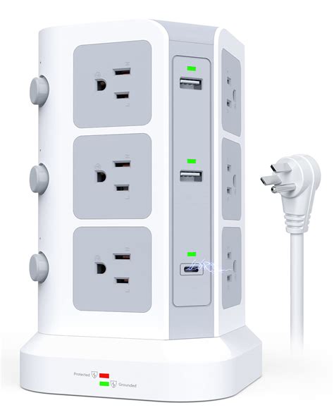 Mua Dual W Usb C Power Strip Tower Surge Protector Power Strip