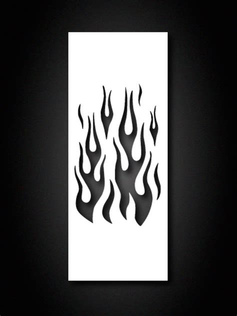 Flames Stencil Fire Arts and Crafts Scrapbooking Painting on the Wall Wood Glass Custom Cut ...