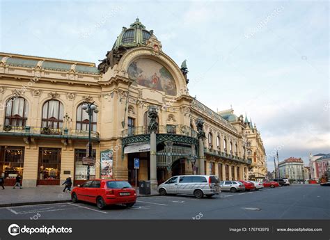 Municipal House, Czech Obecni dum in Prague — Stock Editorial Photo ...