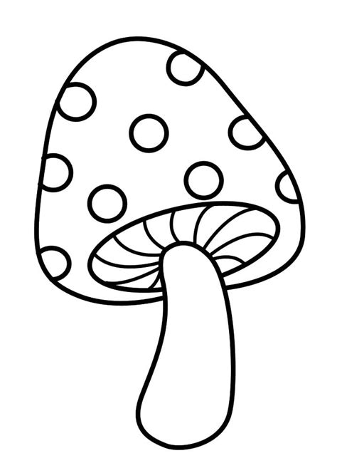 Coloriage Un Champignon télécharger et imprimer gratuit sur