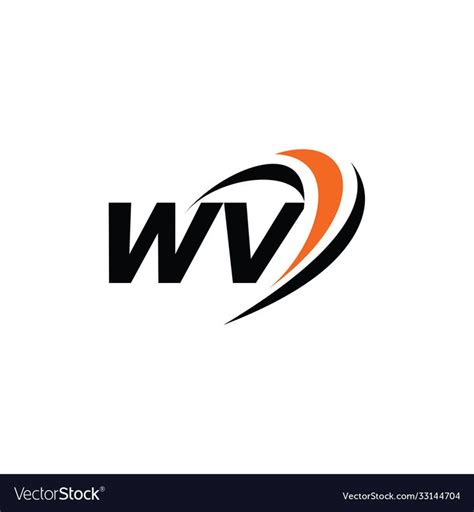 Monogram WV Logo Design Strong Fast Moving Forward Dynamic