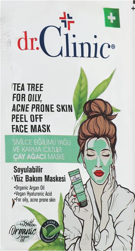 Dr Clinic Tea Tree Mask Mască peeling pentru față cu ulei de arbore