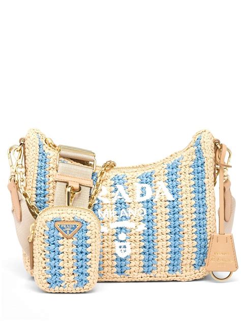 Prada Re Edition Crochet Knit Shoulder Bag Farfetch