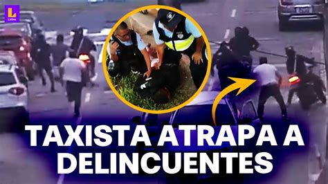 Cámaras captan persecución en Pueblo Libre Taxista evita robo a