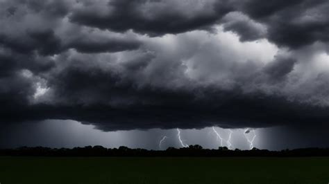 Nubes tormentosas y lluvia con cielo dramático Foto Premium