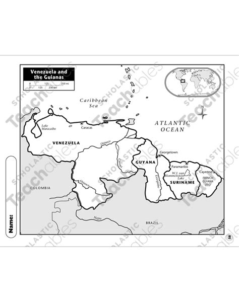 Venezuela Map Coloring Page