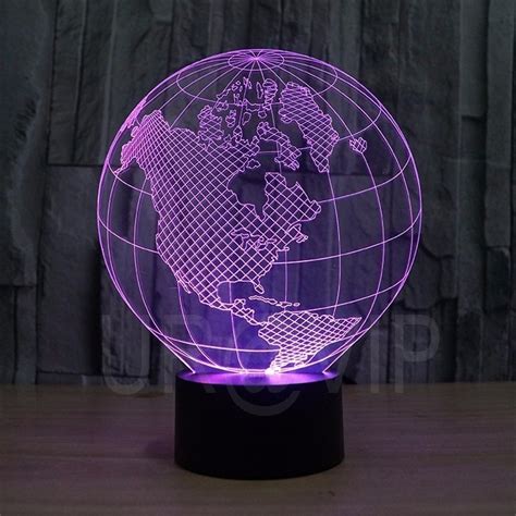 Luminária Abajur Mapa Mundi Globo Led Efeito 3d Veja Video R 109 99