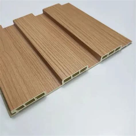 Wooden Grain Pvc Wpc Fluted Wall Panels For Decoration Wpc Wall Panel