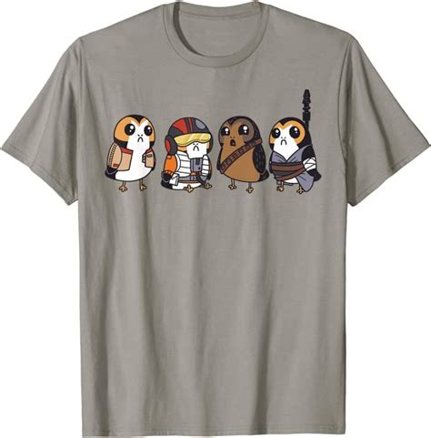 Star Wars Cute Porgs Dressed As Characters Portrait T Shirt