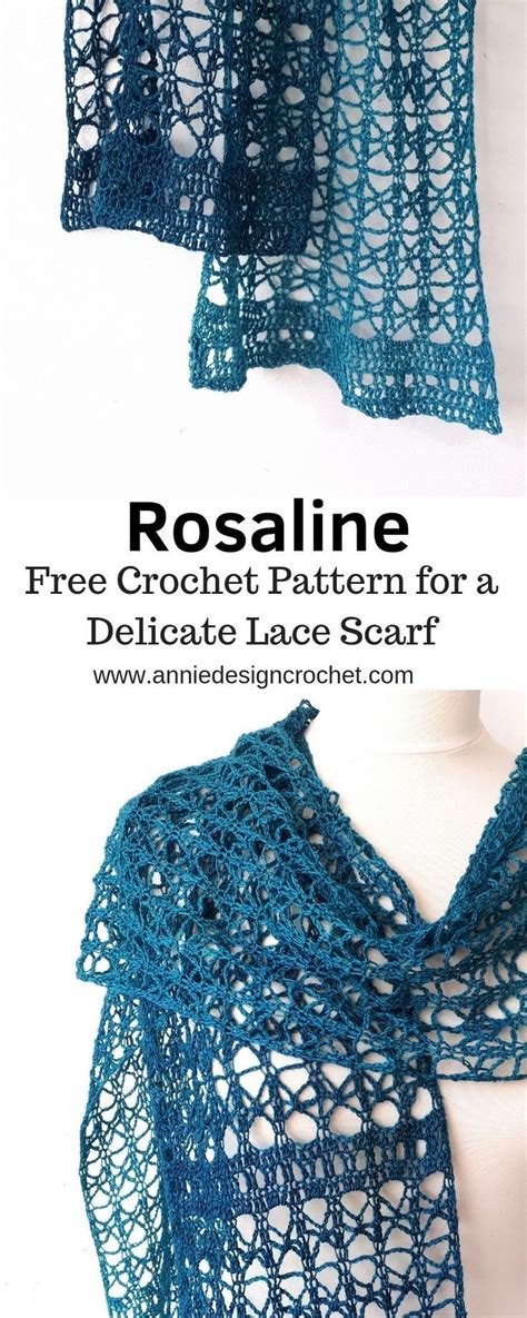 An Easy Open Lace Pattern Is Used To Create This Delicate Crochet Scarf