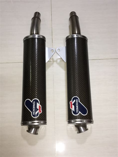 Termignoni Dual Racing Carbon Slip On Exhaust Silencers Kit For Ducati