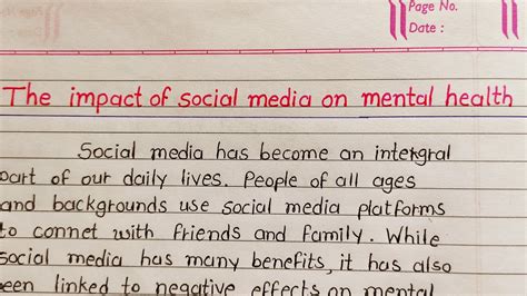 The Impact Of Social Media On Mental Health Essay Social Media Impact