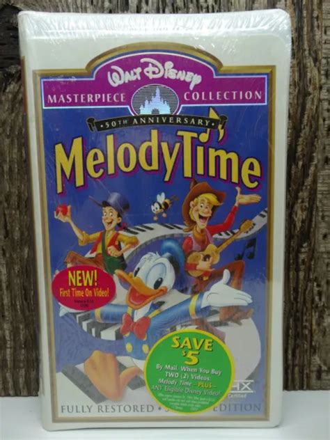 New Walt Disney Vhs Melody Time Th Anniversary Special Edition Fully