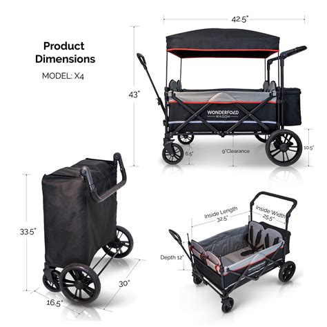 Wonderfold X Multi Function Pull Push Passenger Quad Stroller