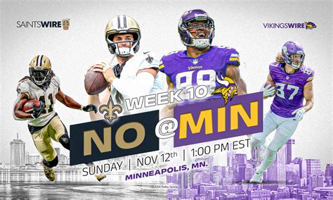 Saints Vs Vikings How To Watch Listen And Stream Week 10 Game