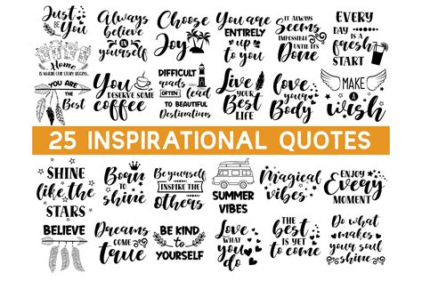 Inspirational Quotes Svg Bundle Sayings Svg Cut File Hand