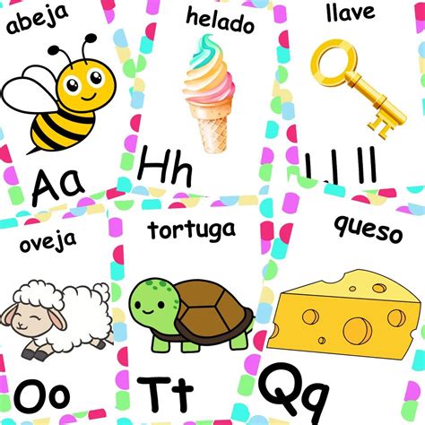 Alphabet Cards Spanish A4 A5 And A6 Flashcards Etsy