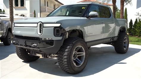 Rivian R1T With Lifted Suspension And 38 Inch Tires Rivian Forum