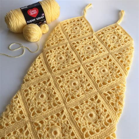 Crochet Granny Square Dress Pdf Pattern Crochet Summer Etsy