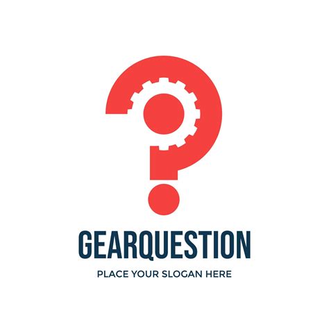 Gear question vector logo template. This design use question symbol. 5116350 Vector Art at Vecteezy