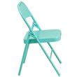 Flash Furniture Hercules Colorburst Metal Folding Chair In Teal Cymax