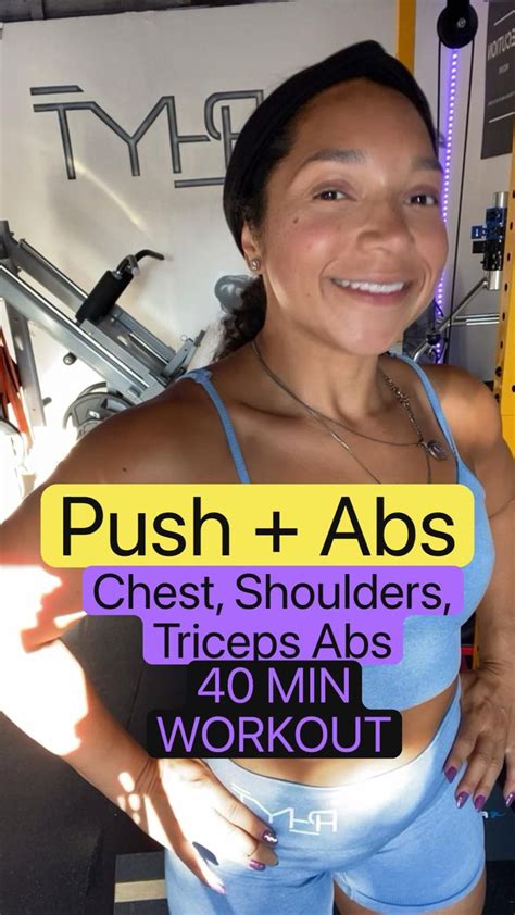 Chest Shoulders Triceps Abs 40 Min Push Day Workout Upper Body Workout Arm Workout