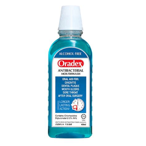 Oradex Antibacterial Mouthwash 400ml Lazada