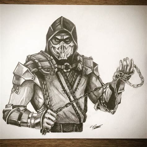 Drawing Scorpion from Mortal Kombat 11 by dannymarkrogers on DeviantArt