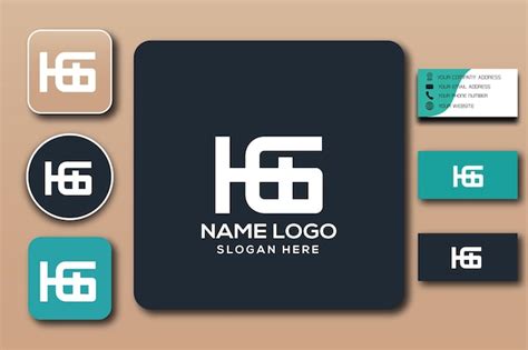 Hg Monogramm Loggo Vorlagenvektor Premium Vektor