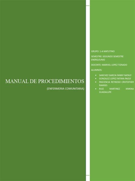 Manual De Procedimiento Pdf