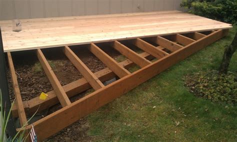 Building A Ground Level Deck Footings Home Design Ideas