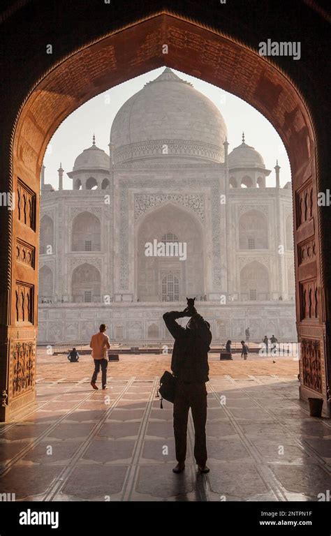 Taj Mahal UNESCO World Heritage Site Agra Uttar Pradesh India Stock