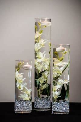 4 Hermosos Centros De Mesa Con Velas Flotantes Para Bodas