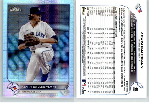 Kevin Gausman Topps Chrome Prism Refractor Toronto Blue Jays