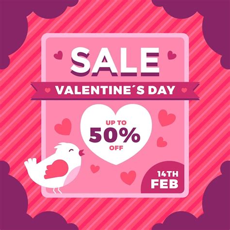 Free Vector Flat Design Valentine S Day Sale With Offer