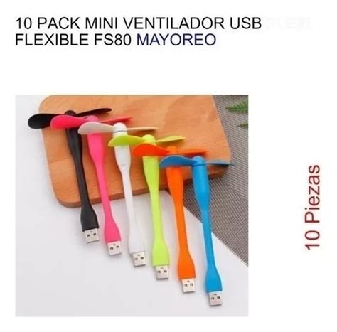 Pack Mini Ventilador Usb Flexible Fs