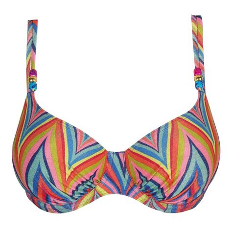 Plavky Vrchn D L Primadonna Swim Kea Fullcup Bikini Top Rainbow