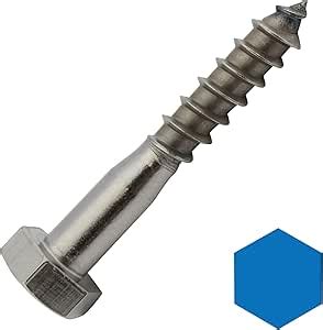 Hexagonal Wood Screws DIN 571 A2 VA Stainless Steel Pack Of 10 Amazon